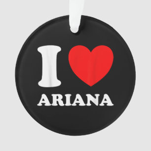 Schwarz-weiß I Liebe Ariana Ornament