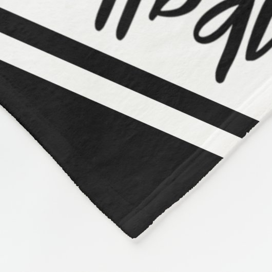 Schwarz-weiß I Liebe Volleyballtextmuster Fleecedecke (Ecke)