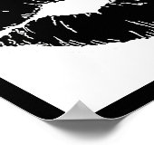SCHWARZ-WEISS ICON KISS LIPS SMILE FRAUEN MAKEUP POSTER (Ecke)
