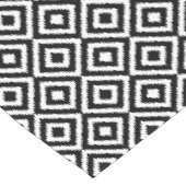 Schwarz-Weiß-Ikat-Plätze Mosaikkunstmuster Kurzer Tischläufer (Ecke)