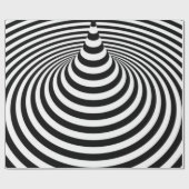 Schwarz-Weiß-Illusion Geschenkpapier (Flach)