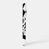 Schwarz-Weiß-Illusion, Monogramm oder Initiale iPhone 16 Hülle (Rechte Seite)