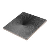 Schwarz-Weiß-Illusion Vortex Tile Fliese (Seite)