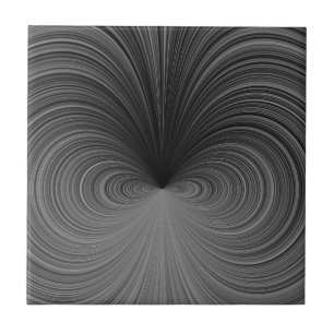 Schwarz-Weiß-Illusions-Wirbelkachel Fliese