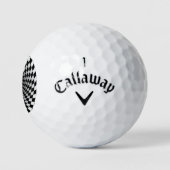 Schwarz-Weiß-Illusionsmuster Golfball (Logo)