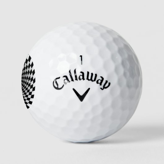 Schwarz-Weiß-Illusionsmuster Golfball (Logo)