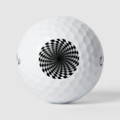 Schwarz-Weiß-Illusionsmuster Golfball (Vorderseite)