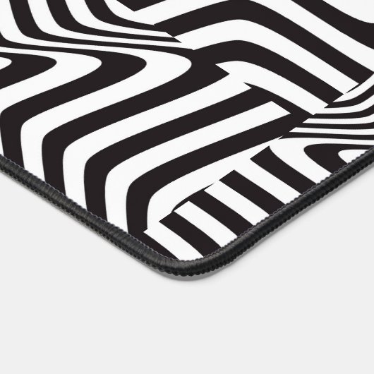 Schwarz-Weiß-Illusionsschreibmatte Schreibtischunterlage (Ecke)