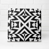 Schwarz-Weiß-Illusive Op Art Geometric Muster Fliese