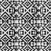 Schwarz-Weiß-Illusive Op Art Geometric Muster Fliese