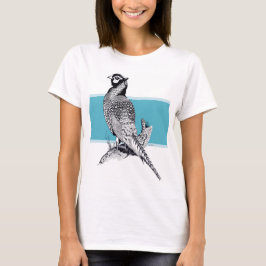 Schwarz-Weiß-Illustration von Pheasant T-Shirt