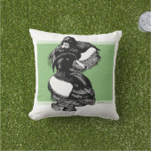 Schwarz-Weiß-Illustration von Tufted Encks Kissen (Golfball-Marker)