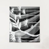 Schwarz-Weiß-Illustrationsband Wandteppich (Vorderseite)