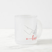 Schwarz-Weiß-Illustrationshandpaar Mattglastasse (VorderseiteRechts)