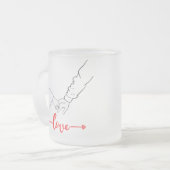 Schwarz-Weiß-Illustrationshandpaar Mattglastasse (Vorderseite Links)