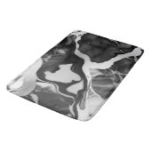 Schwarz-Weiß-Imitat aus Trendfarben Badematte (Schrägansicht)