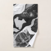 Schwarz-Weiß-Imitat aus Trendfarben Badhandtuch Set (Handtuch)