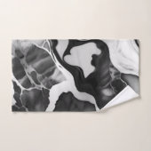 Schwarz-Weiß-Imitat aus Trendfarben Badhandtuch Set (Handtuch)