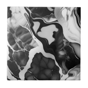 Schwarz-Weiß-Imitat aus Trendfarben Fliese