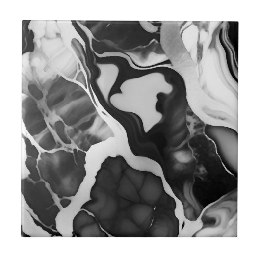 Schwarz-Weiß-Imitat aus Trendfarben Fliese (Vorderseite)