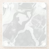 Schwarz-Weiß-Imitat aus Trendfarben Glasuntersetzer (Rückseite)