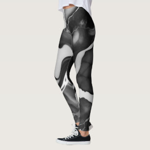 Schwarz-Weiß-Imitat aus Trendfarben Leggings