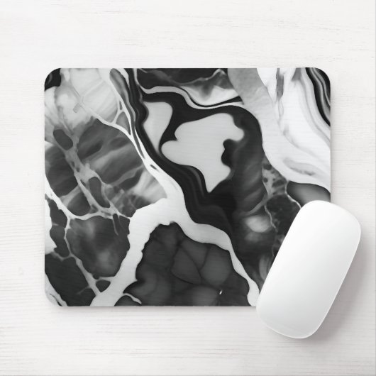 Schwarz-Weiß-Imitat aus Trendfarben Mousepad (Mit Mouse)
