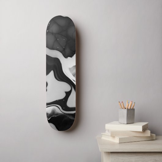 Schwarz-Weiß-Imitat aus Trendfarben Skateboard (Wandkunst)