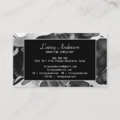 Schwarz-Weiß-Imitat aus Trendfarben Visitenkarte (Rückseite)