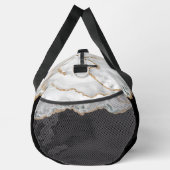 Schwarz-Weiß-Imitate Glitzer Agate Large Duffle Bag (Rechts)