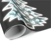 Schwarz-Weiß-Imitate Glühwein Weihnachtsbaummuster Geschenkpapier (Rolleneckpunkt)