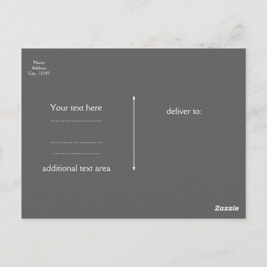 Schwarz-weiß & Imitate Goldschimmer Lippen-Event Postkarte (Rückseite)