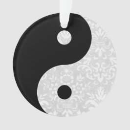 Schwarz-Weiß-Imitate Lace Yin Yang Ornament