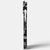 Schwarz-Weiß-Imitate Schlangenhaut Case-Mate iPhone Hülle (Rückseite / Links)