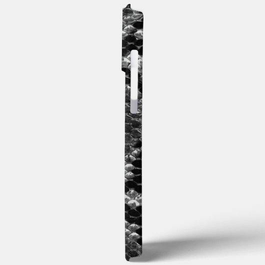 Schwarz-Weiß-Imitate Schlangenhaut Case-Mate iPhone Hülle (Rückseite / Links)