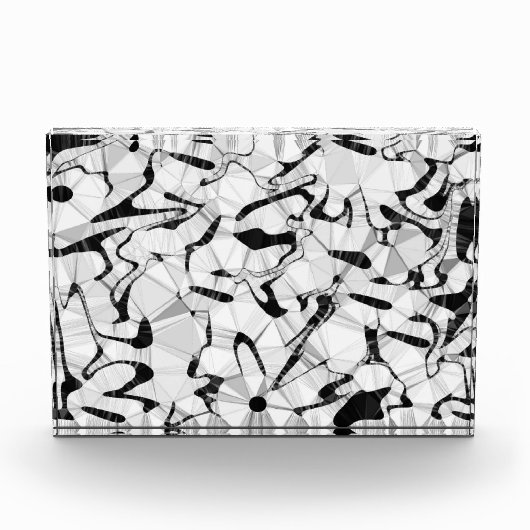 Schwarz-Weiß in Akrylblock in Motion Fotoblock (Vorderseite)