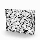 Schwarz-Weiß in Akrylblock in Motion Fotoblock (Rechts)