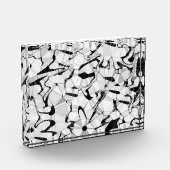 Schwarz-Weiß in Akrylblock in Motion Fotoblock (Links)