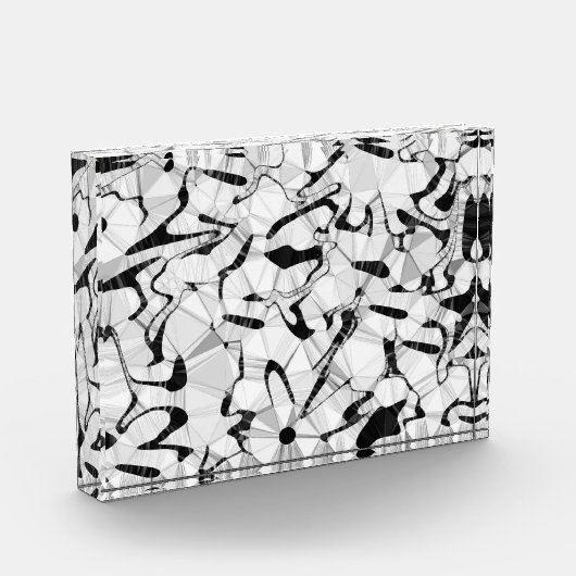 Schwarz-Weiß in Akrylblock in Motion Fotoblock (Links)