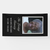 Schwarz-weiß in Love Memory Foto Grave Cover Banner (Horizontal)