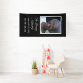 Schwarz-weiß in Love Memory Foto Grave Cover Banner (Insitu)