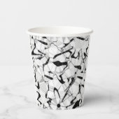 Schwarz-Weiß in Motion Paper Cups Pappbecher (Rückseite)