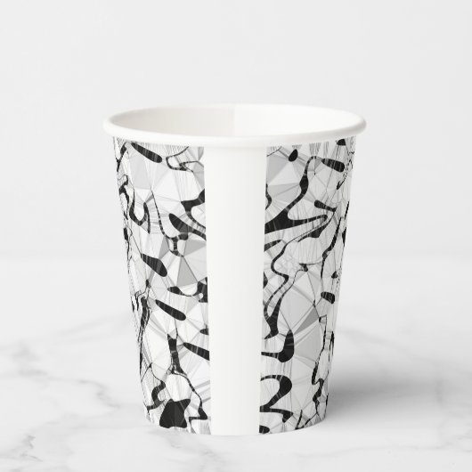 Schwarz-Weiß in Motion Paper Cups Pappbecher (Links)