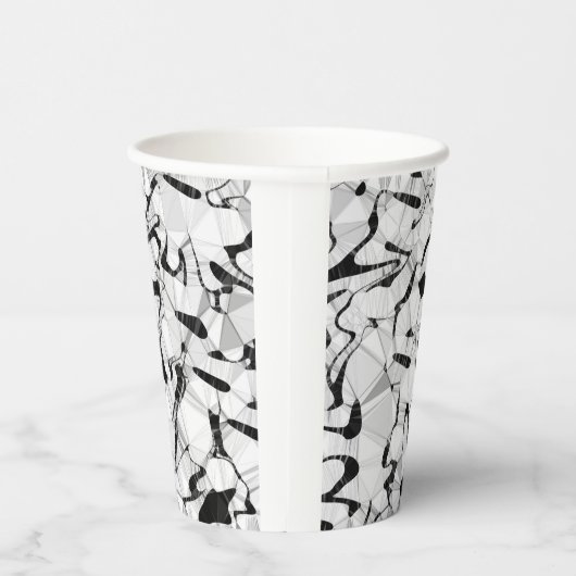 Schwarz-Weiß in Motion Paper Cups Pappbecher (Rechts)