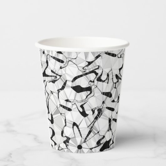Schwarz-Weiß in Motion Paper Cups Pappbecher (Vorderseite)