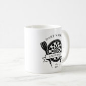 Schwarz-Weiß-Individuelle Name Dart Kaffeetasse (VorderseiteRechts)