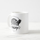 Schwarz-Weiß-Individuelle Name Dart Kaffeetasse (Vorderseite Links)