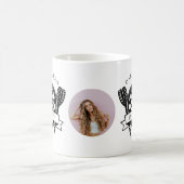 Schwarz-Weiß-Individuelle Name Foto Darts Queen Kaffeetasse (Mittel)