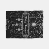 Schwarz-Weiß-Individuelle Name/Jahr Weihnachtsblan Fleecedecke (Vorderseite (Horizontal))