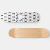 Schwarz-Weiß-Individuelle Name-Wandwerk Skateboard (Horizontal)